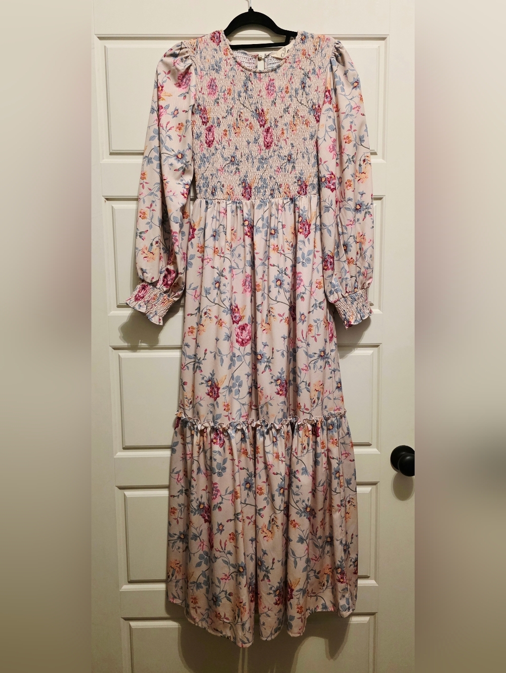 Boutique Smocked Floral Maxi Dress